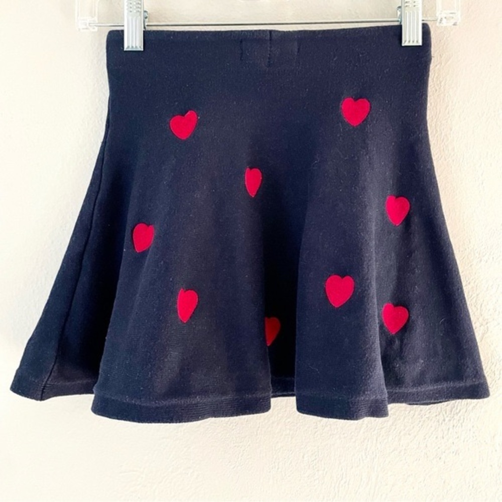 H&M Girl’s Embroidered Hearts Flare Skirt Elastic Waist Size 8-10